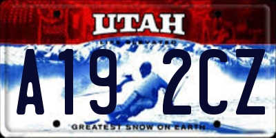 UT license plate A192CZ