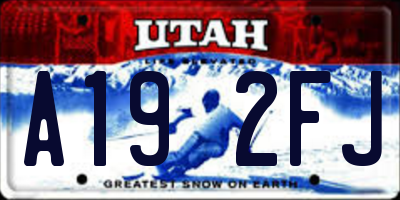 UT license plate A192FJ