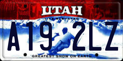 UT license plate A192LZ