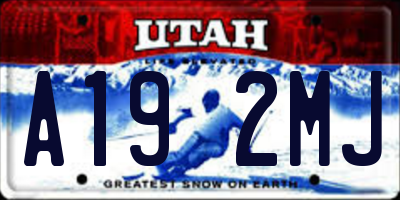 UT license plate A192MJ