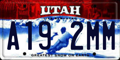 UT license plate A192MM