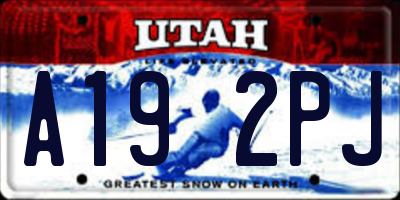 UT license plate A192PJ