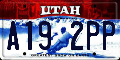 UT license plate A192PP