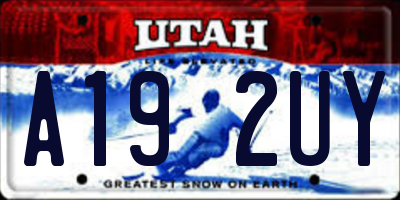 UT license plate A192UY