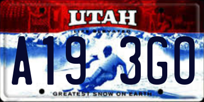 UT license plate A193GO