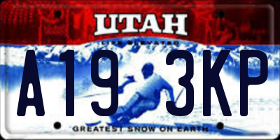 UT license plate A193KP