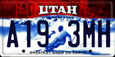 UT license plate A193MH