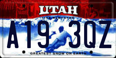 UT license plate A193QZ