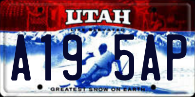 UT license plate A195AP