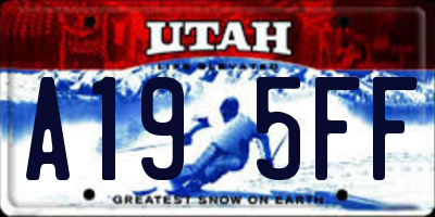 UT license plate A195FF
