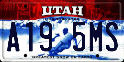 UT license plate A195MS