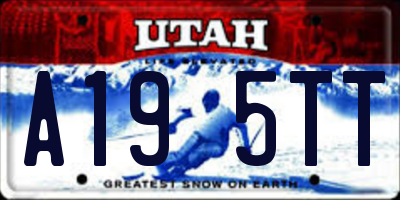 UT license plate A195TT