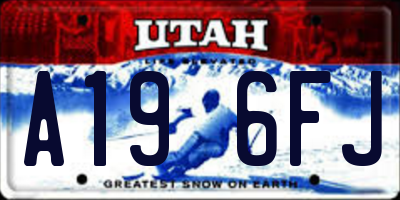 UT license plate A196FJ