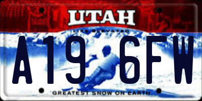 UT license plate A196FW