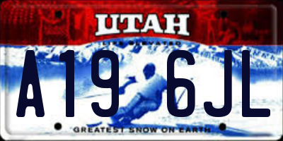 UT license plate A196JL
