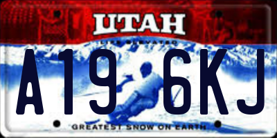 UT license plate A196KJ