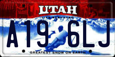 UT license plate A196LJ