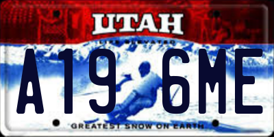 UT license plate A196ME