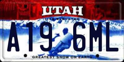 UT license plate A196ML