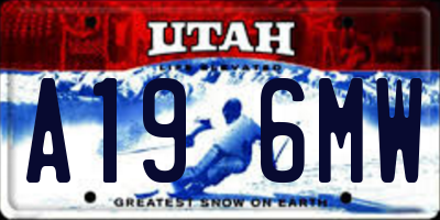 UT license plate A196MW