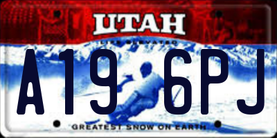 UT license plate A196PJ