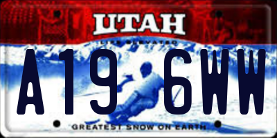UT license plate A196WW