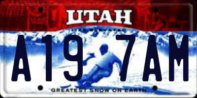 UT license plate A197AM