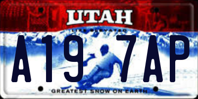 UT license plate A197AP