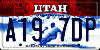 UT license plate A197DP