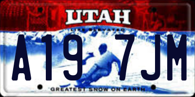 UT license plate A197JM