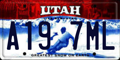 UT license plate A197ML