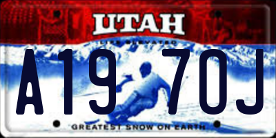 UT license plate A197OJ