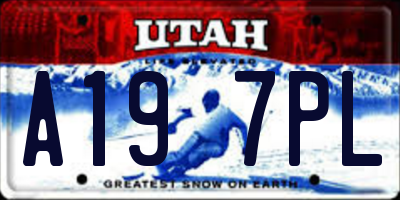 UT license plate A197PL
