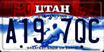 UT license plate A197QC