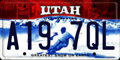UT license plate A197QL