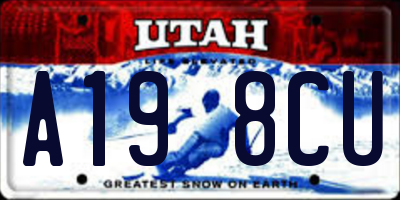 UT license plate A198CU