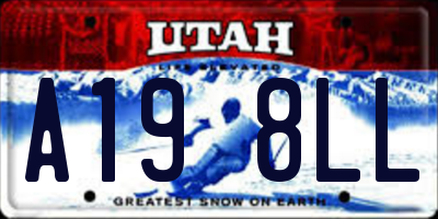 UT license plate A198LL