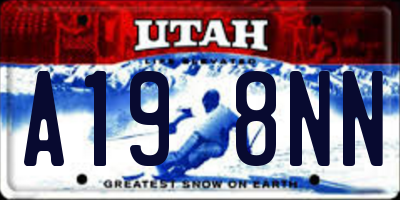 UT license plate A198NN