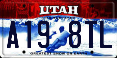 UT license plate A198TL