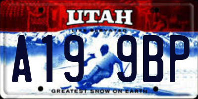 UT license plate A199BP