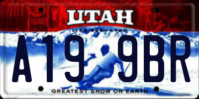 UT license plate A199BR