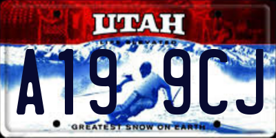 UT license plate A199CJ