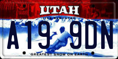 UT license plate A199DN