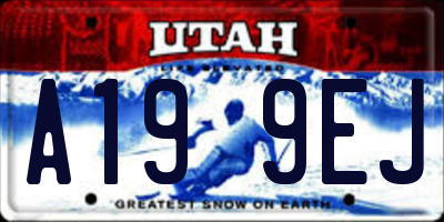 UT license plate A199EJ
