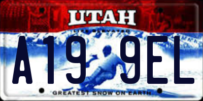 UT license plate A199EL