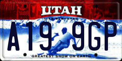 UT license plate A199GP