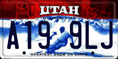 UT license plate A199LJ