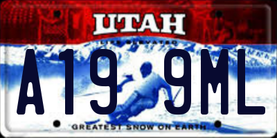 UT license plate A199ML