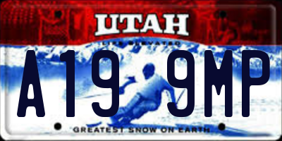 UT license plate A199MP