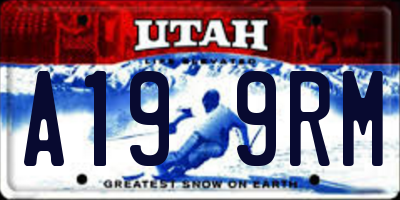 UT license plate A199RM